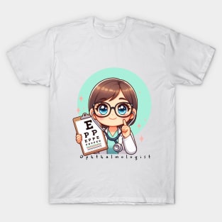 Cute Ophthalmologist girl ,brafdesign T-Shirt